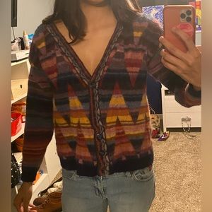 Vintage Eddie Bauer Wool Cardigan Sweater Womens Size Medium